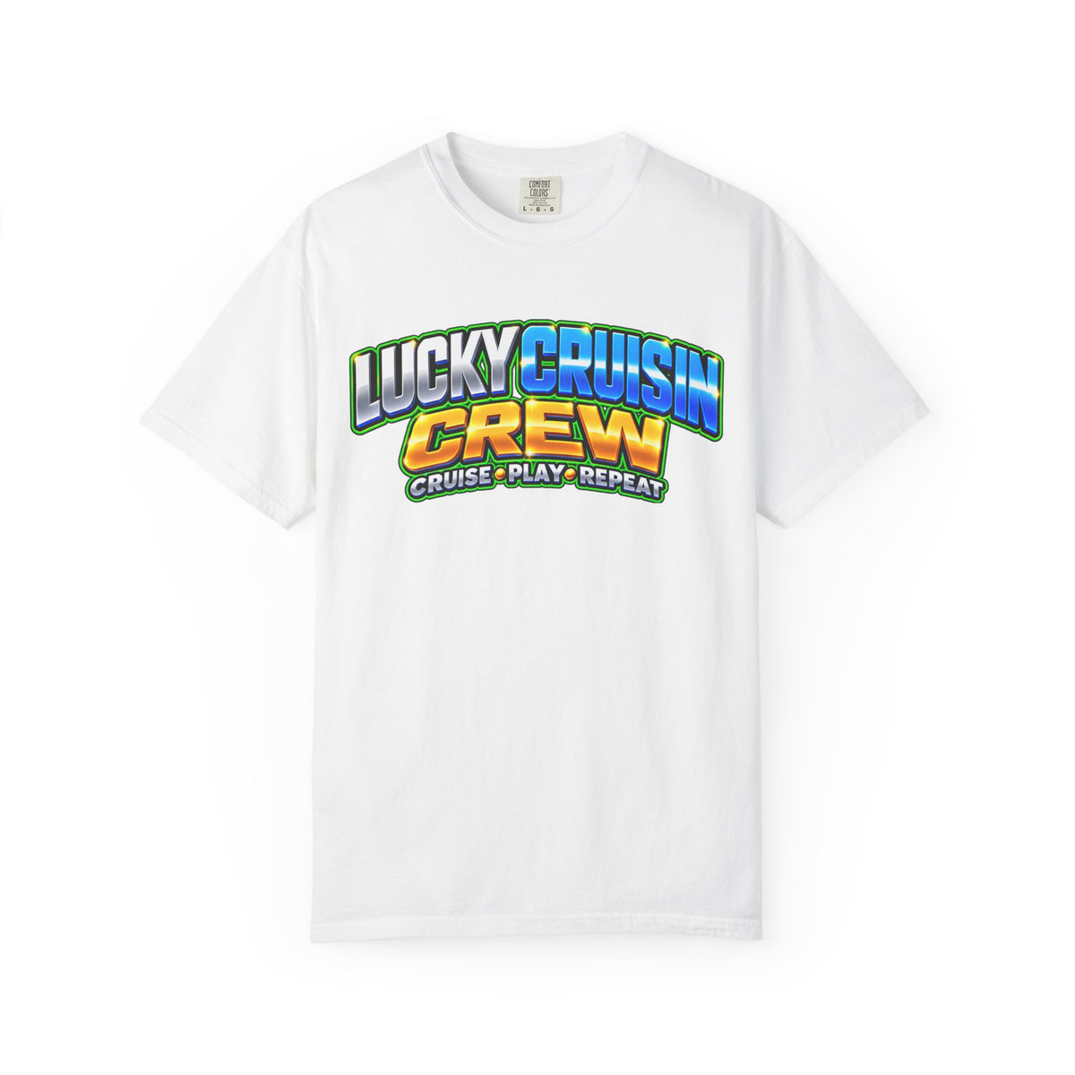 Lucky Cruisin Crew T-Shirt — "Cruise • Play • Repeat" Graphic Tee