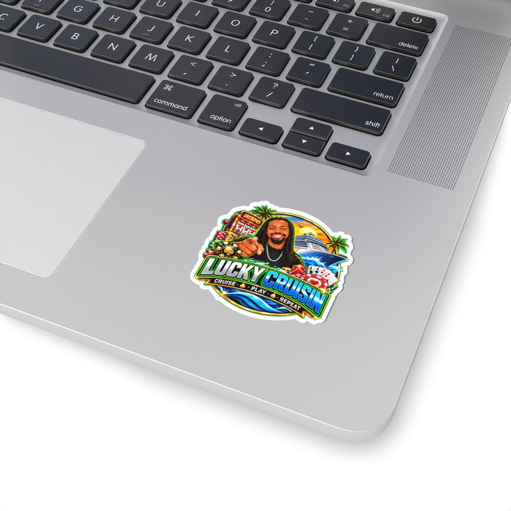 Lucky Cruisin’ Cruise Vacation Casino Kiss-Cut Sticker