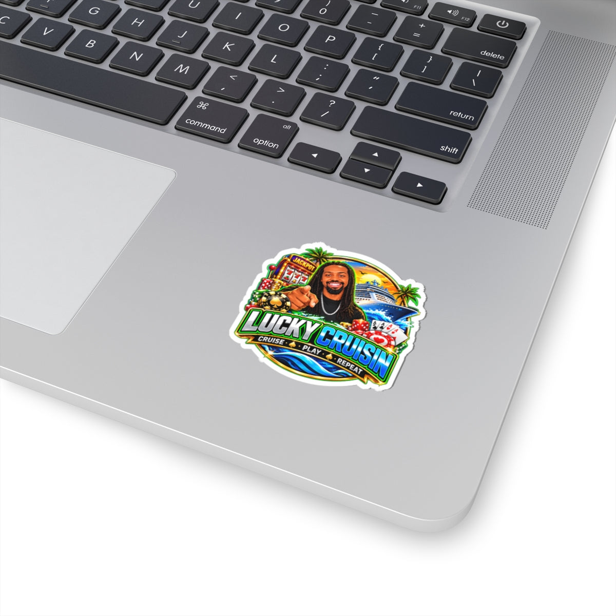 Lucky Cruisin’ Cruise Vacation Casino Kiss-Cut Sticker