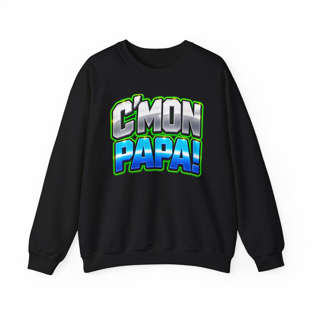 C'Mon Papa! Crewneck Sweatshirt — Bold Retro Graphic Dad Pullover