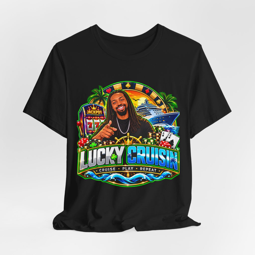 Lucky Cruisin' Tee — Casino Cruise Vacation Graphic Shirt