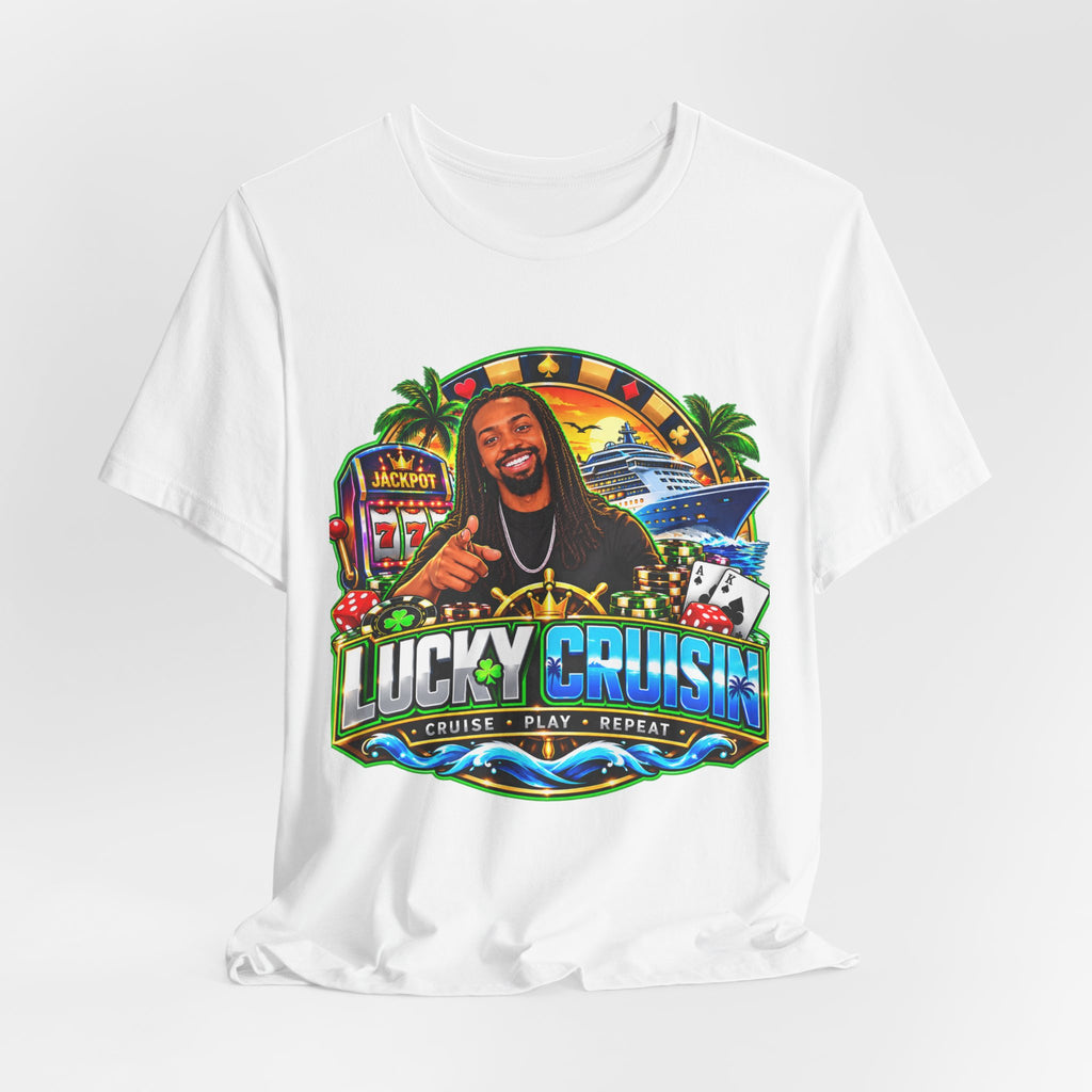 Lucky Cruisin' Tee — Casino Cruise Vacation Graphic Shirt