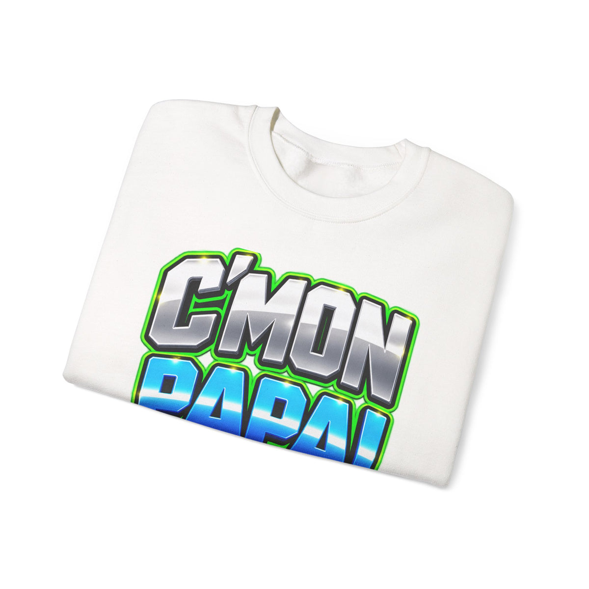 C'Mon Papa! Crewneck Sweatshirt — Bold Retro Graphic Dad Pullover