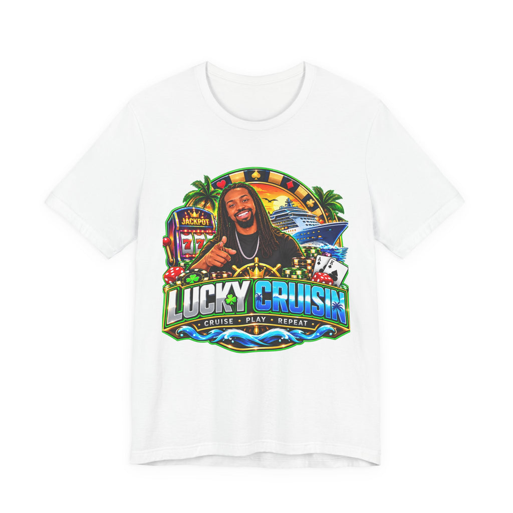 Lucky Cruisin' Tee — Casino Cruise Vacation Graphic Shirt