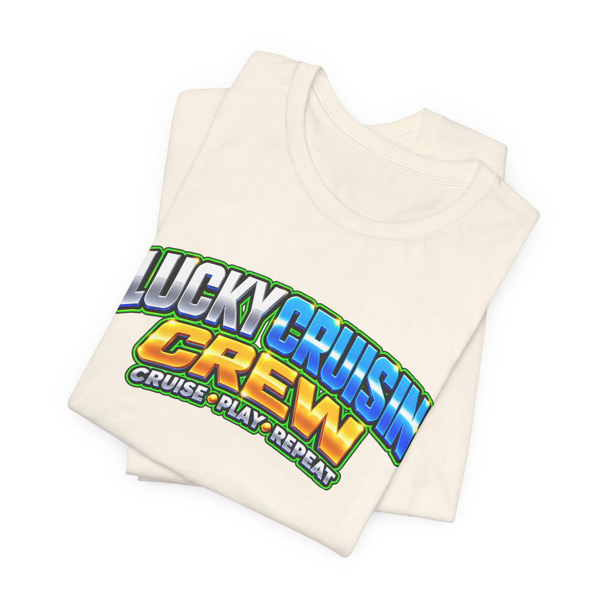 Lucky Cruisin' Crew T-Shirt – Cruise, Play, Repeat Graphic Tee