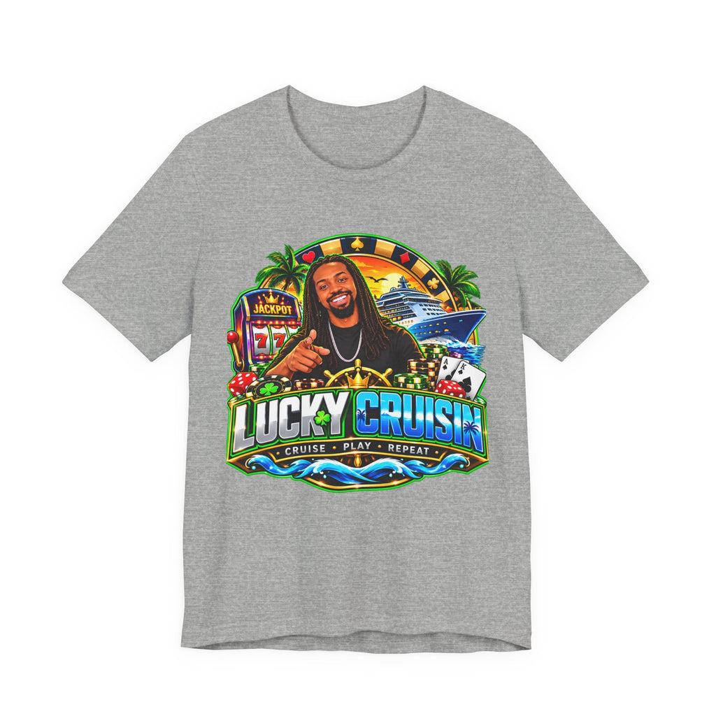 Lucky Cruisin' Tee — Casino Cruise Vacation Graphic Shirt