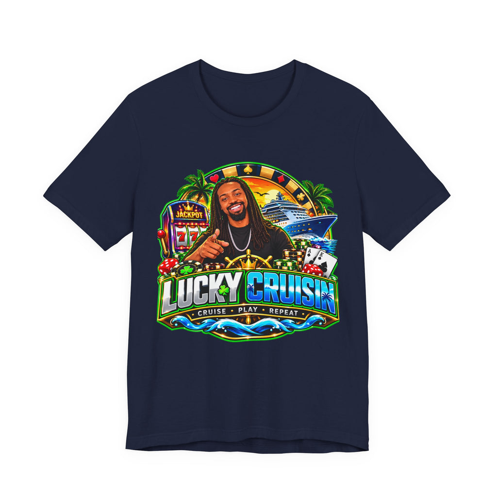 Lucky Cruisin' Tee — Casino Cruise Vacation Graphic Shirt