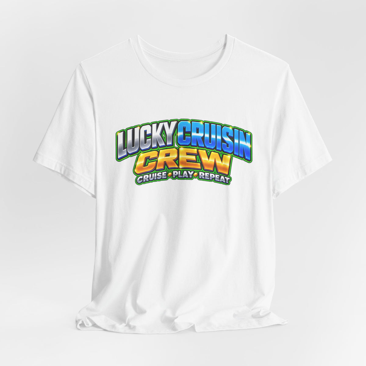 Lucky Cruisin' Crew T-Shirt – Cruise, Play, Repeat Graphic Tee
