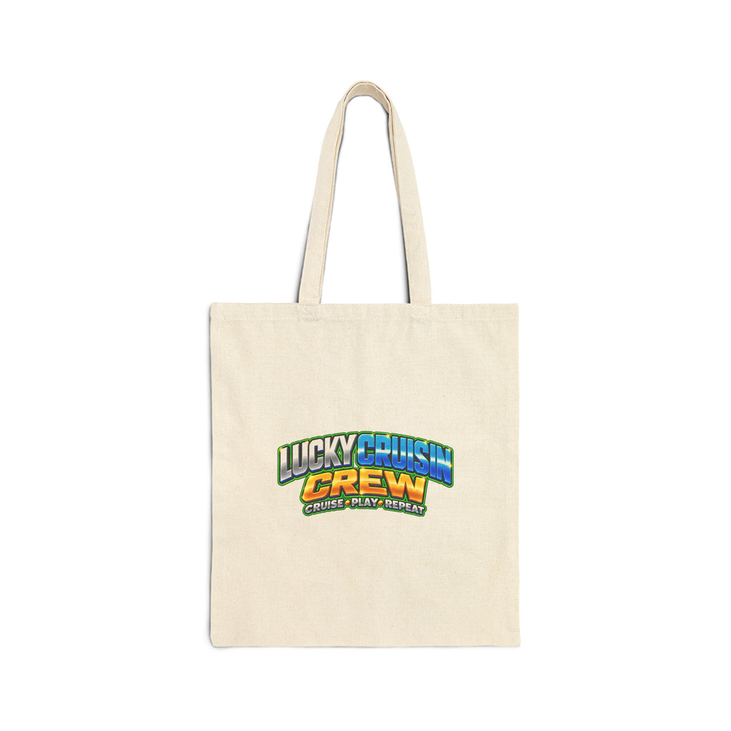 Lucky Cruise Crew Canvas Tote Bag — Nautical Travel Beach Reusable Shopper