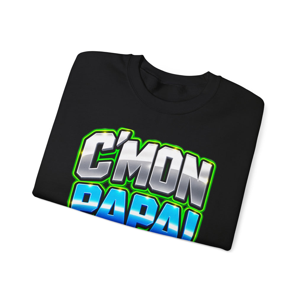 C'Mon Papa! Crewneck Sweatshirt — Bold Retro Graphic Dad Pullover