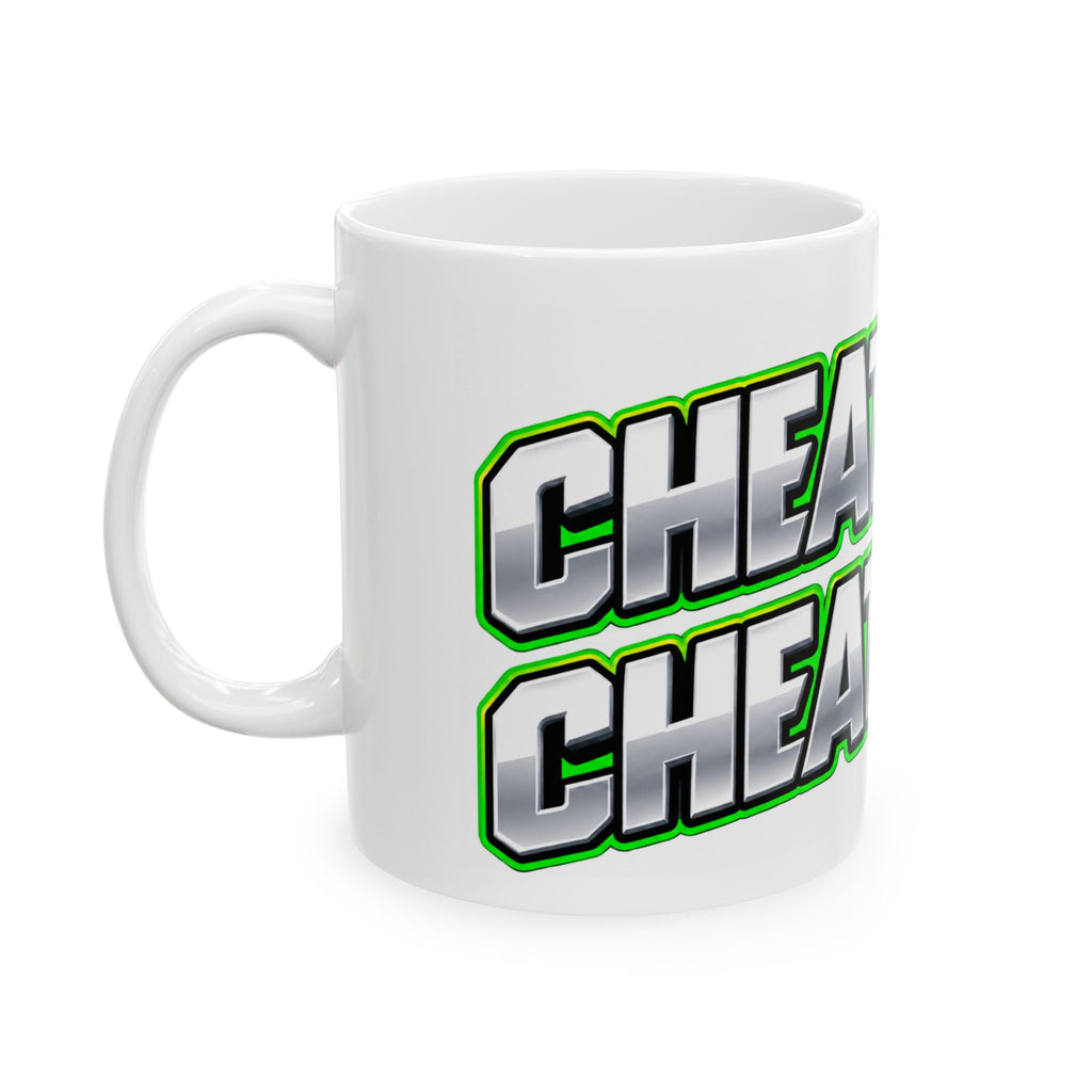 Heat Core Ceramic Mug — Bold Retro Gradient Text Coffee Cup (11oz, 15oz)