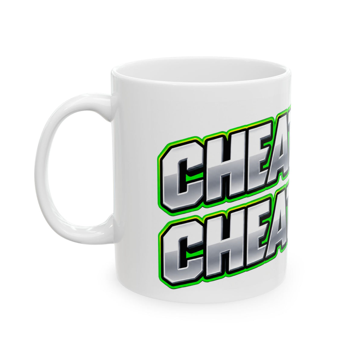 Heat Core Ceramic Mug — Bold Retro Gradient Text Coffee Cup (11oz, 15oz)