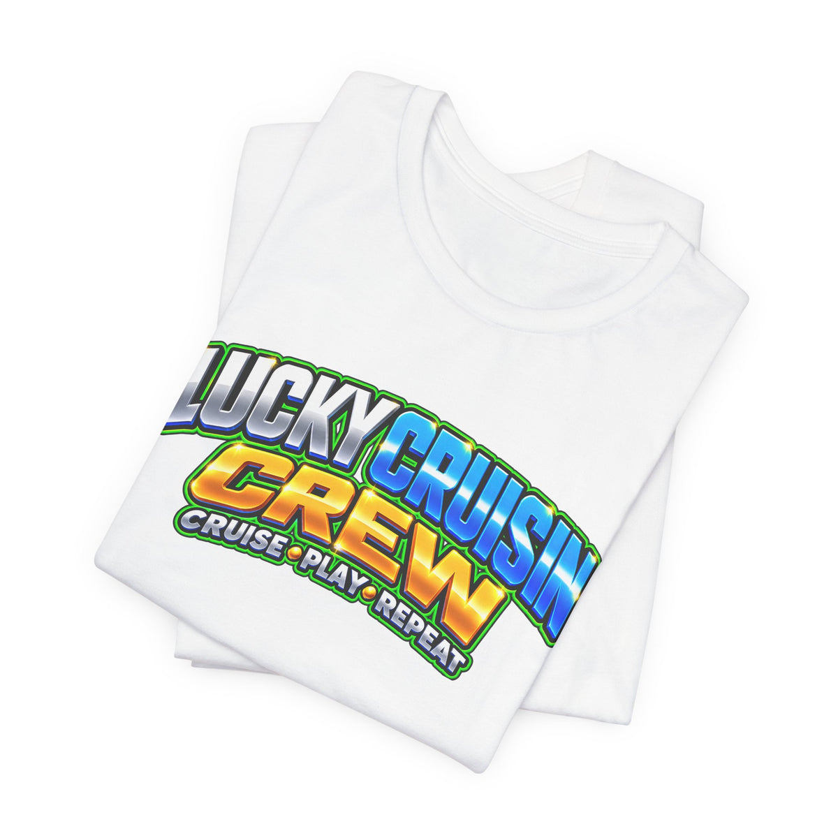 Lucky Cruisin' Crew T-Shirt – Cruise, Play, Repeat Graphic Tee