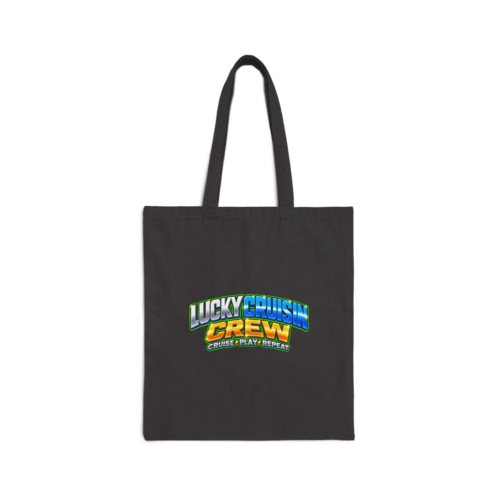 Lucky Cruise Crew Canvas Tote Bag — Nautical Travel Beach Reusable Shopper