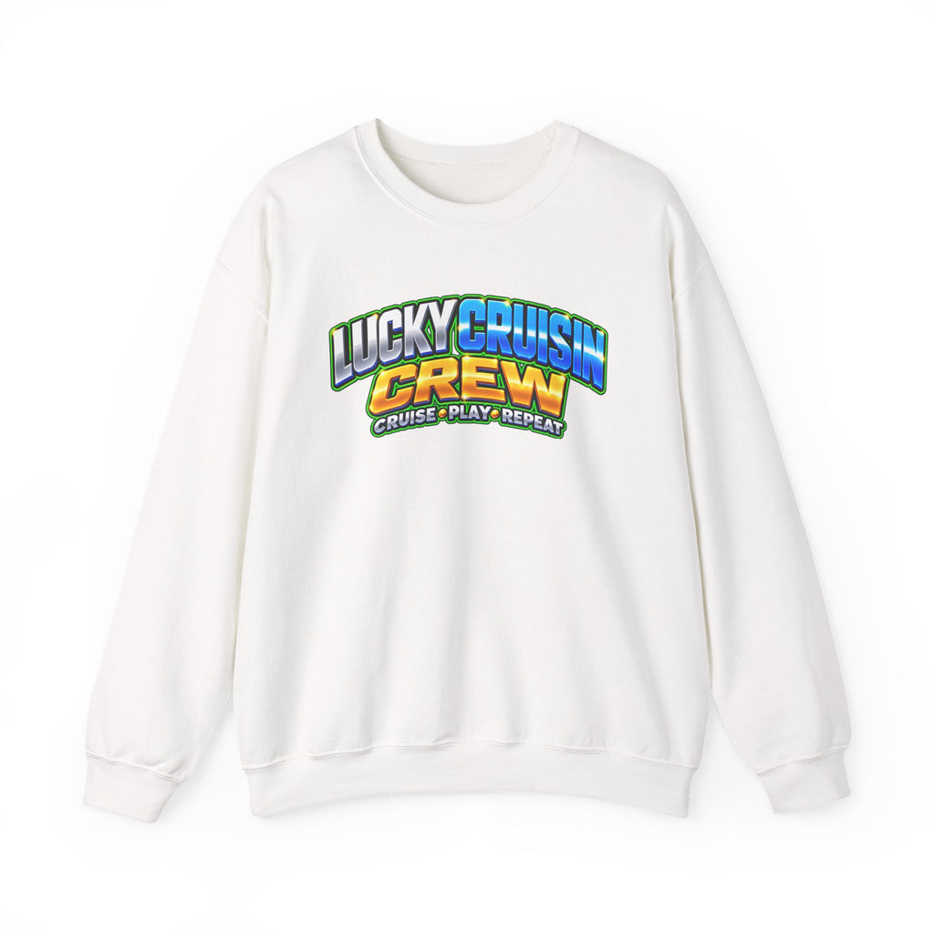 Crewneck Sweatshirt - "Lucky Cruisin' Crew" Graphic (Cruise • Play • Repeat)