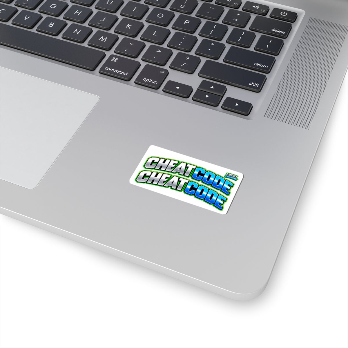 Cheat Code Vinyl Sticker — Retro Gamer Logo Kiss-Cut Laptop Decal